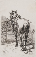 KG 01526
<br/>
Paard bij een kar
<br/>
<em>Klein, Johann Adam (1792-1875)</em>
